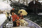 James Tissot Portsmouth Dockyard painting